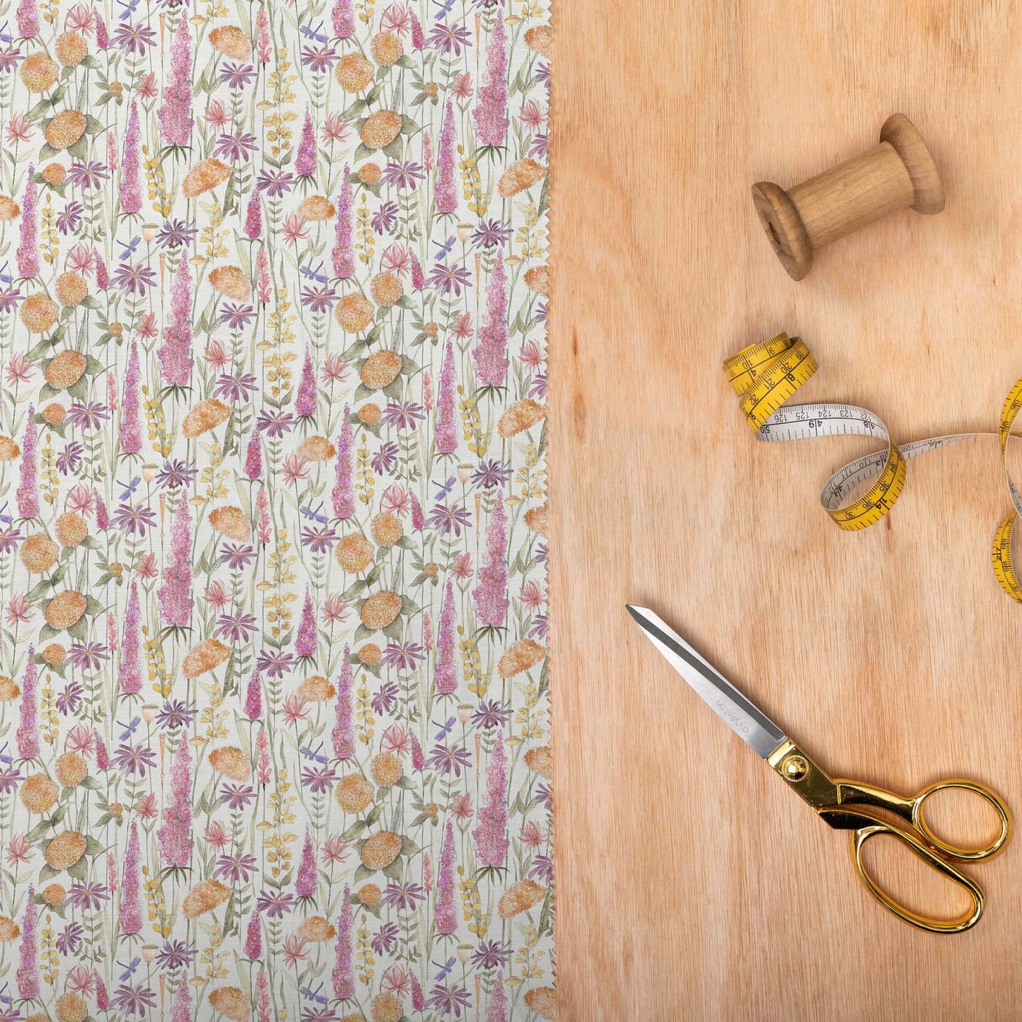 Florabunda Russet Linen Lomond Pima Lawn Cotton - Dress Fabric