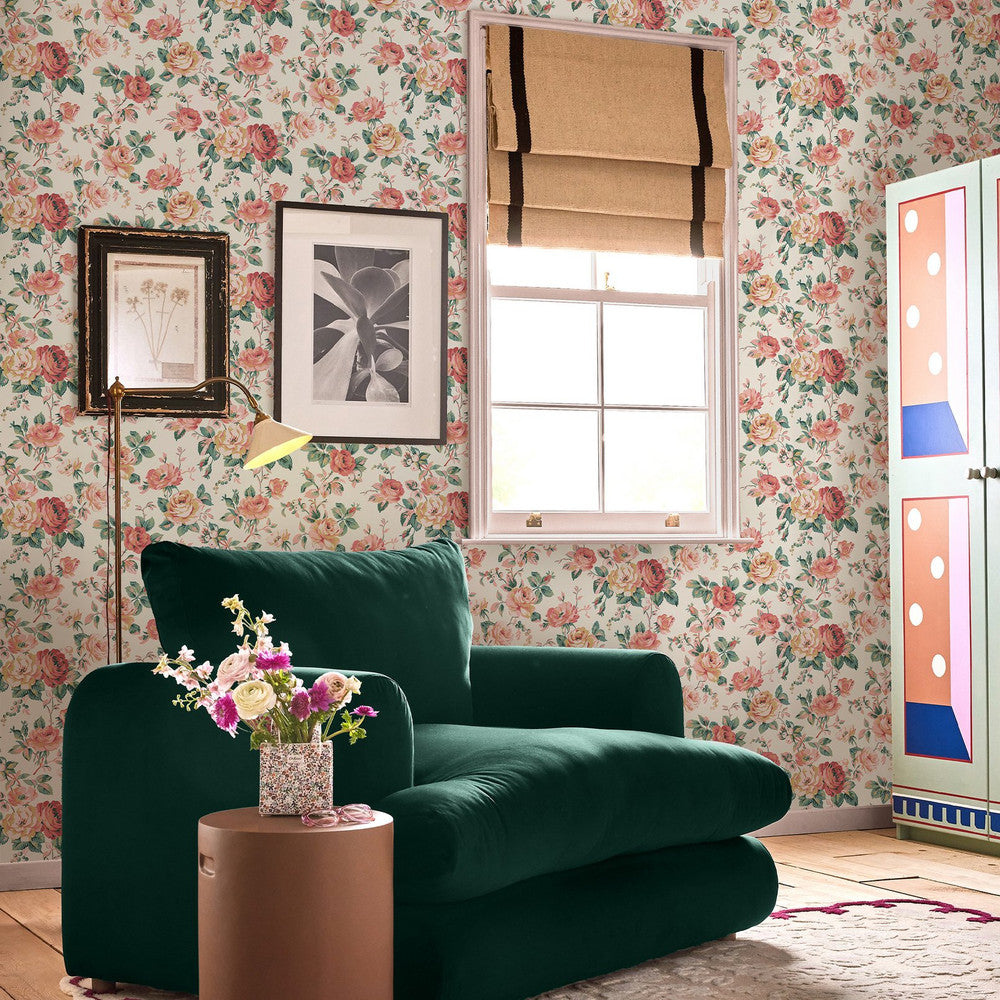 Garden Rose Wallpaper - Multi - 125501 - Cath Kidston