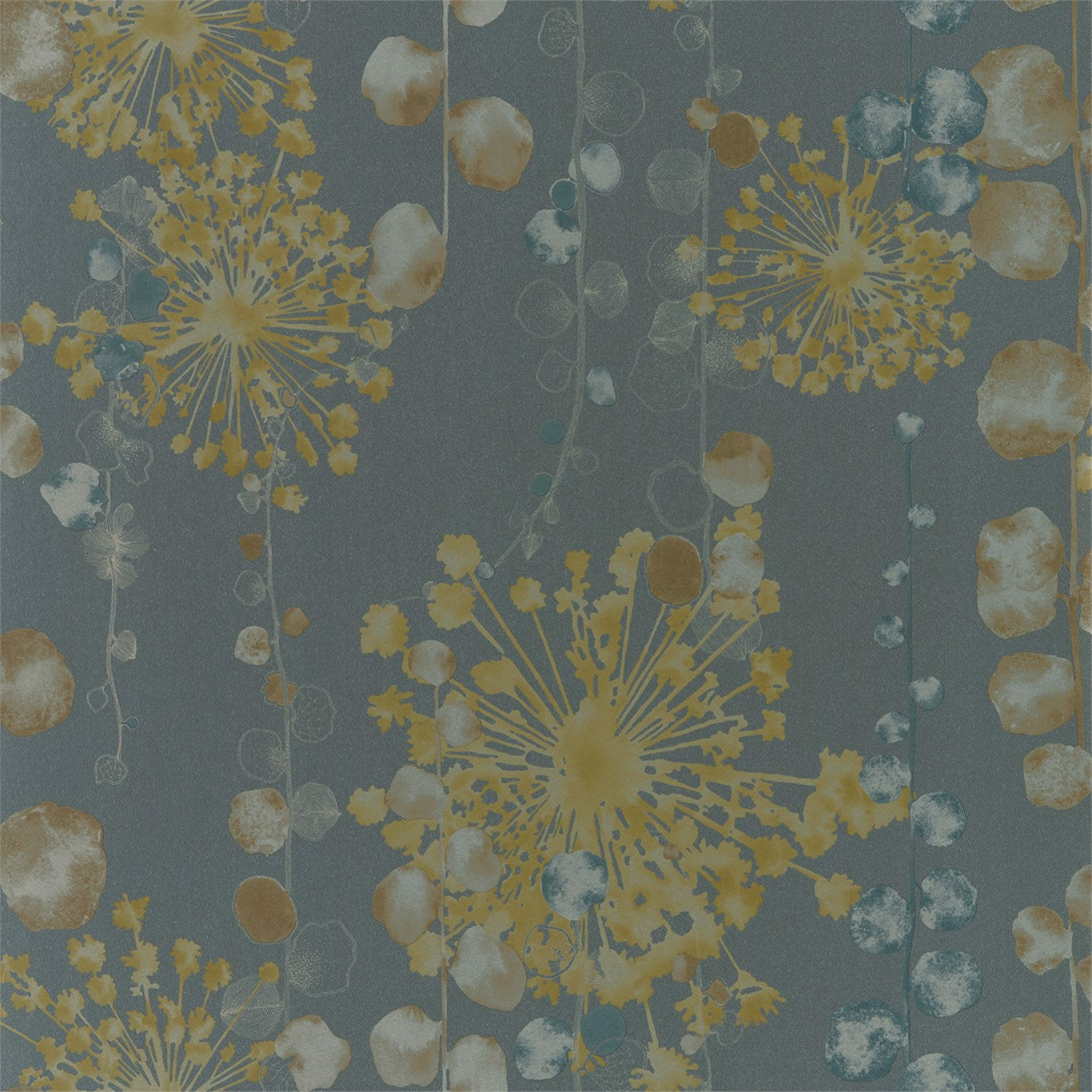 Moku Wallpaper - Graphite/Mustard - HANZ111650