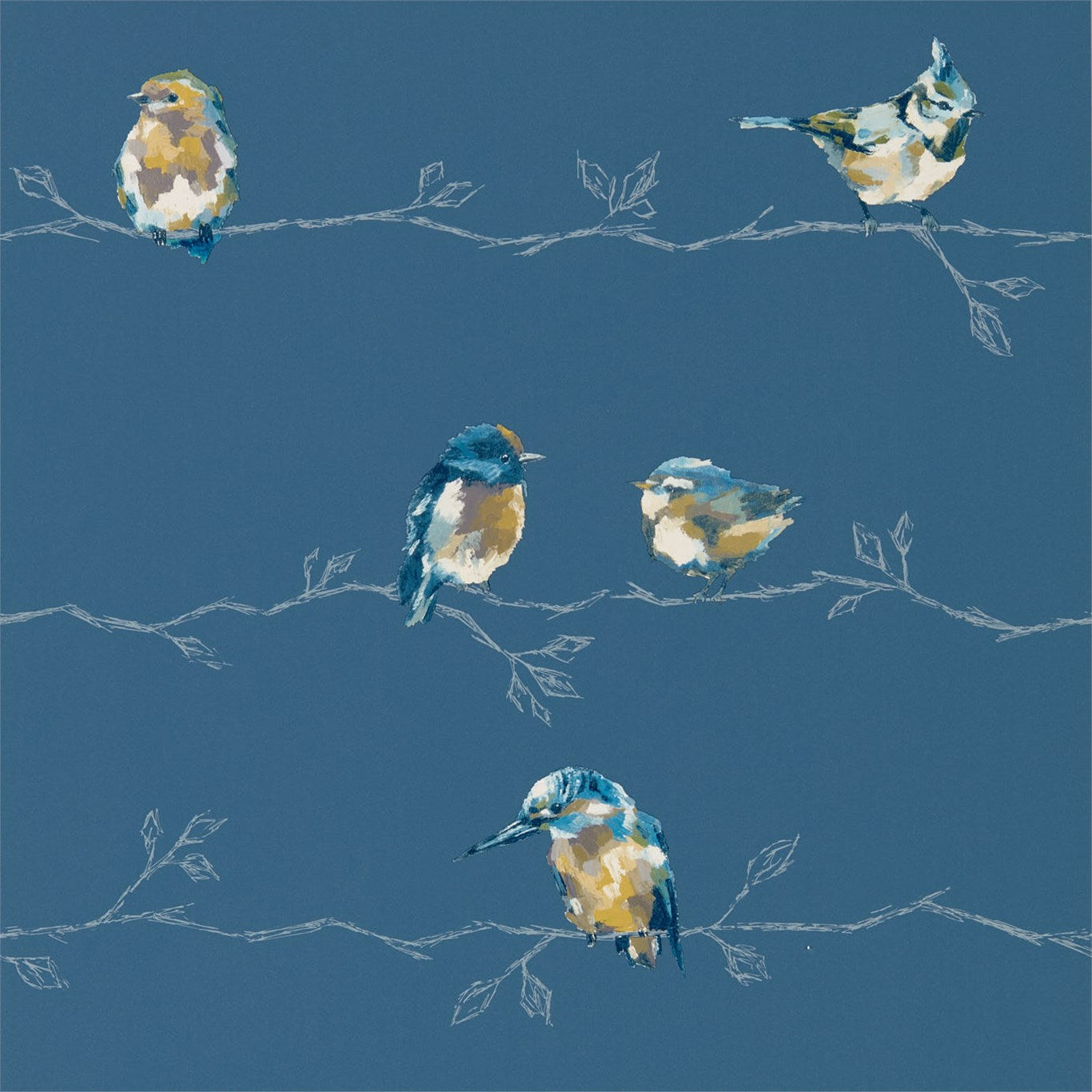 Persico Wallpaper - Turquoise/Navy - HSTO111487