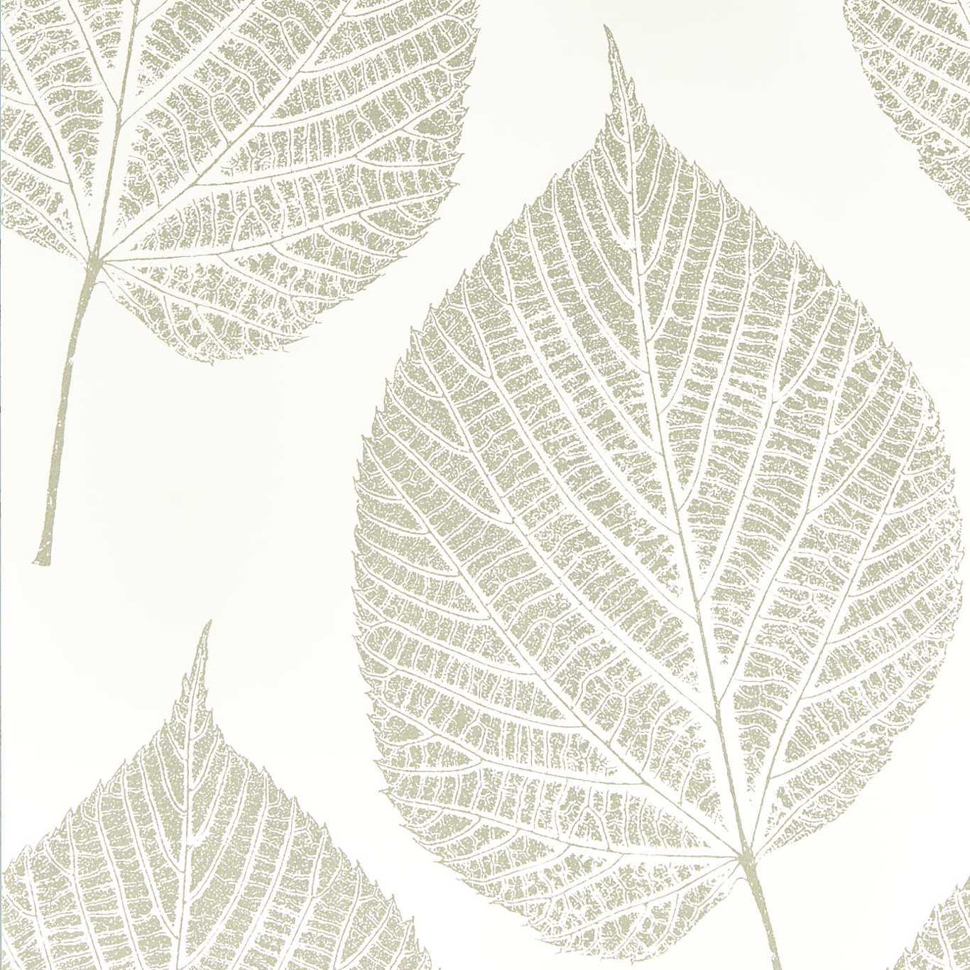 Leaf Wallpaper - Chalk/Silver - HTEW112609