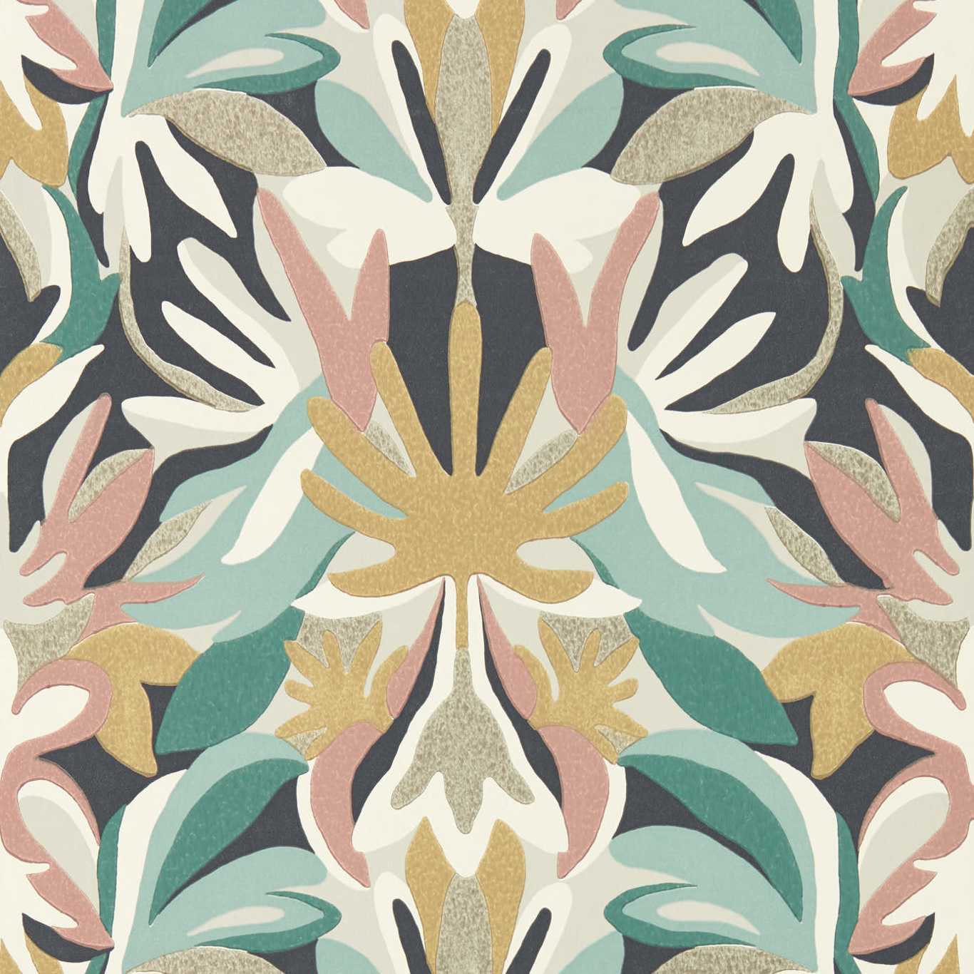Melora Wallpaper - Positano/Succulent/ Gold - HTEW112760