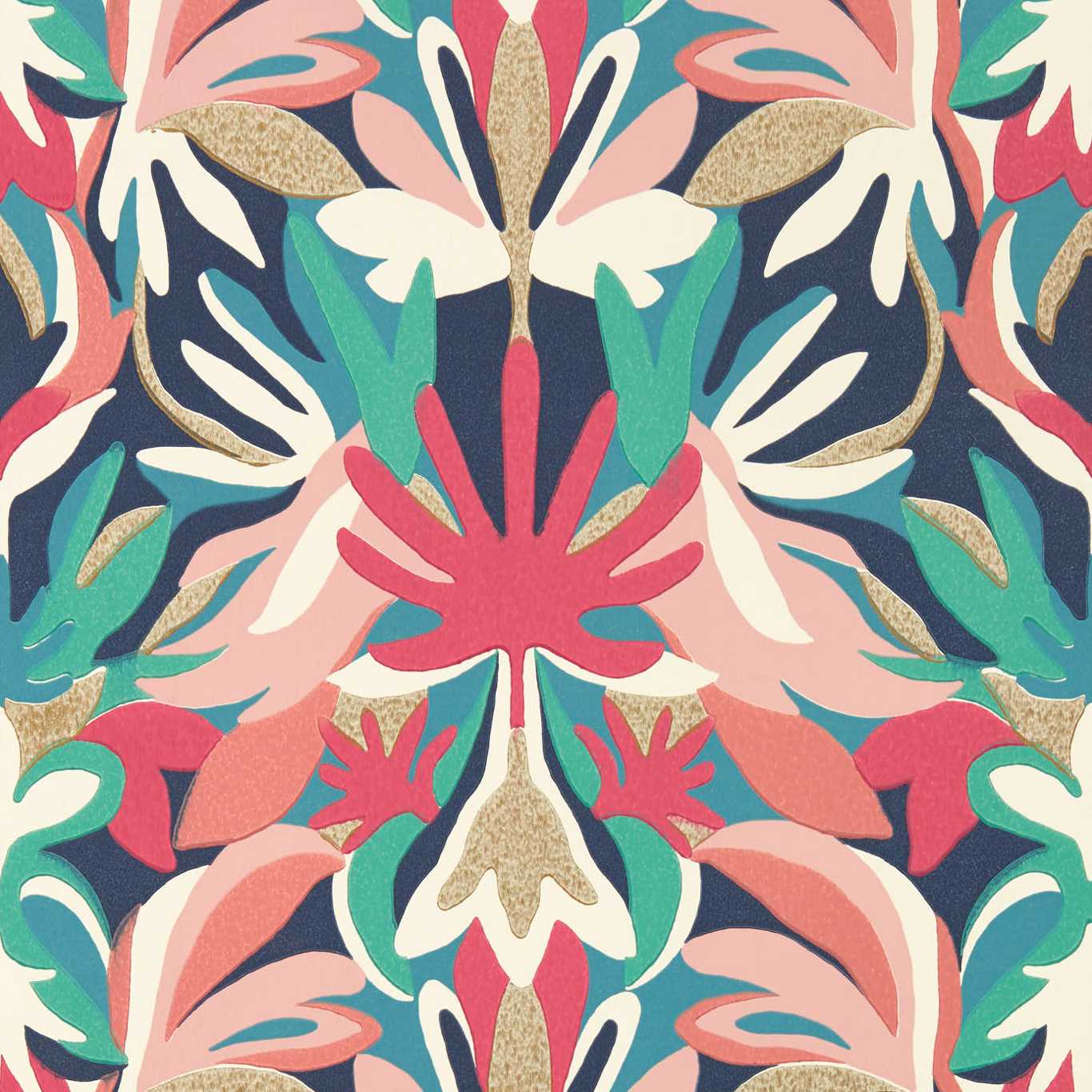 Melora Wallpaper - Brazilian Rosewood/ Ink/ Amazonia - HTEW112761