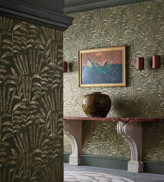 Highclere Wallpaper - Olivine - ZDAR312854 - Zoffany
