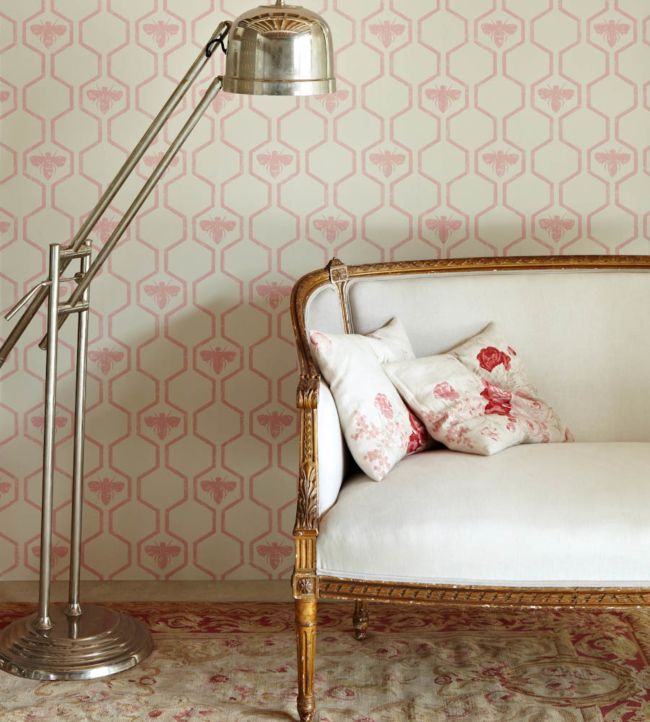Honey Bees Wallpaper - Rose on Stone - BG0700 - 202 - Barneby Gates