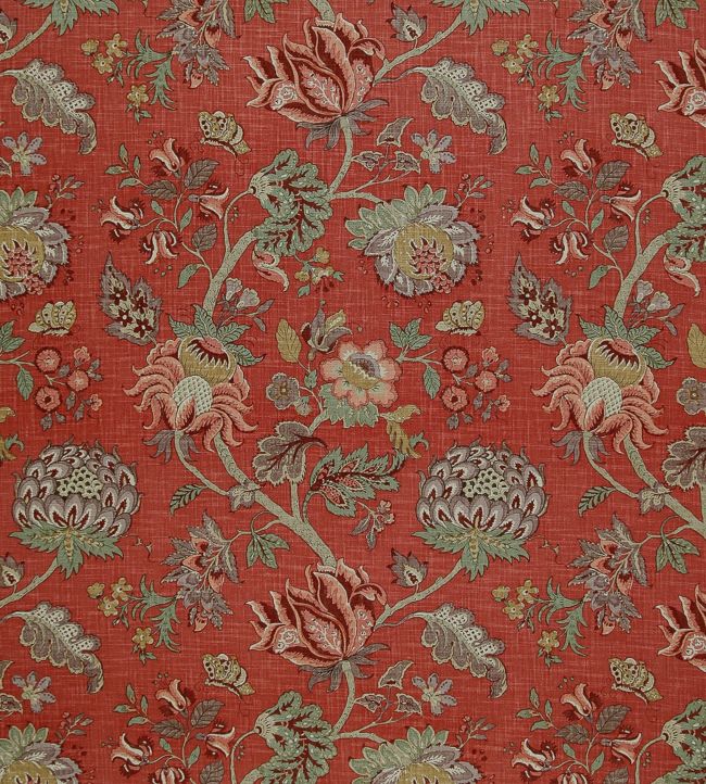 Oleander Fabric - Red