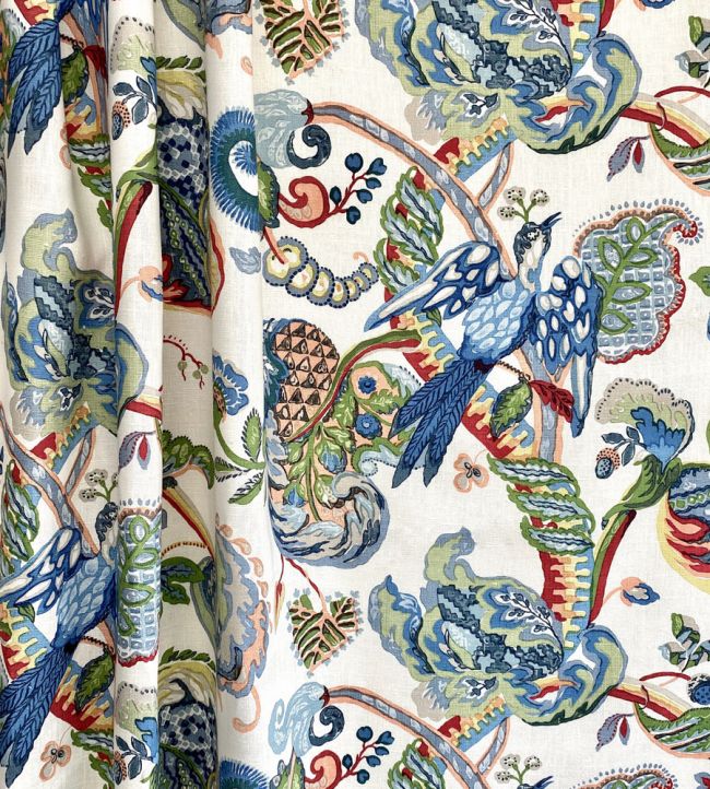 Poppinjay Linen Fabric - Blue