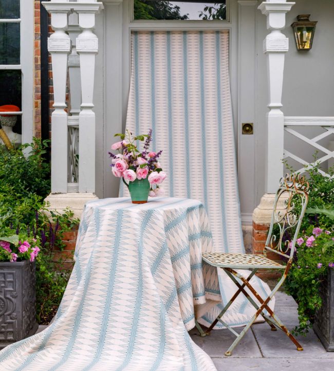 Indian Stripe Fabric - Pink Teal - BGF050602 - Barneby Gates