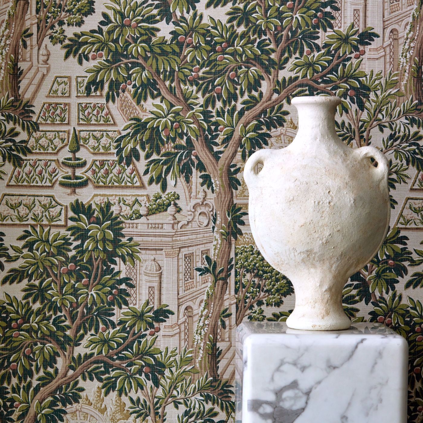 Italian Garden Wallpaper - Tuscan Pink - ZATW313051 - Zoffany