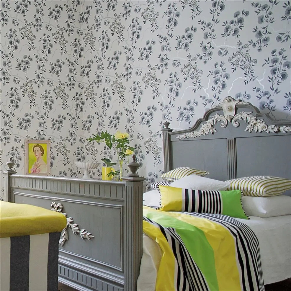 Jacaranda Wallpaper - Silver - Designers Guild