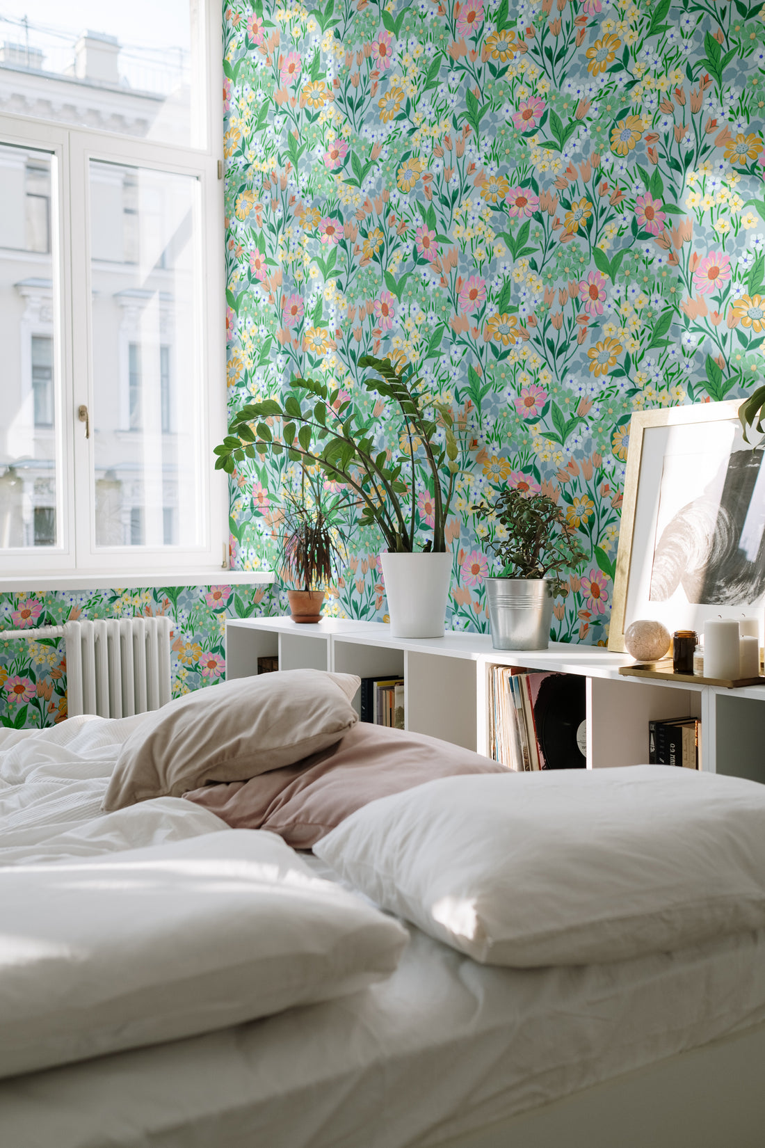 Lola Wallpaper - Turquoise - Summer Gray