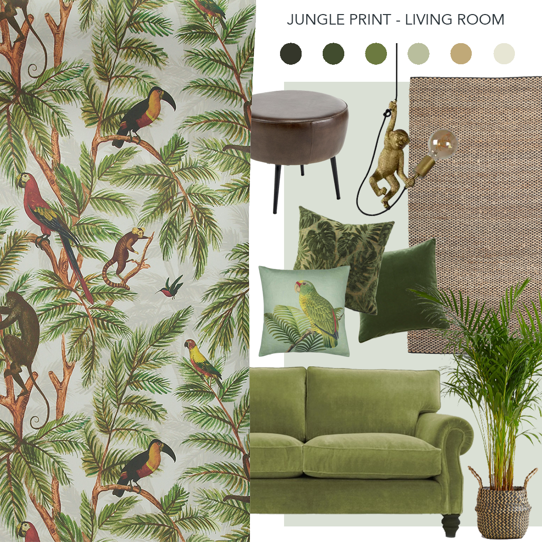 Jungle Print Natural World Wallpaper - Multi