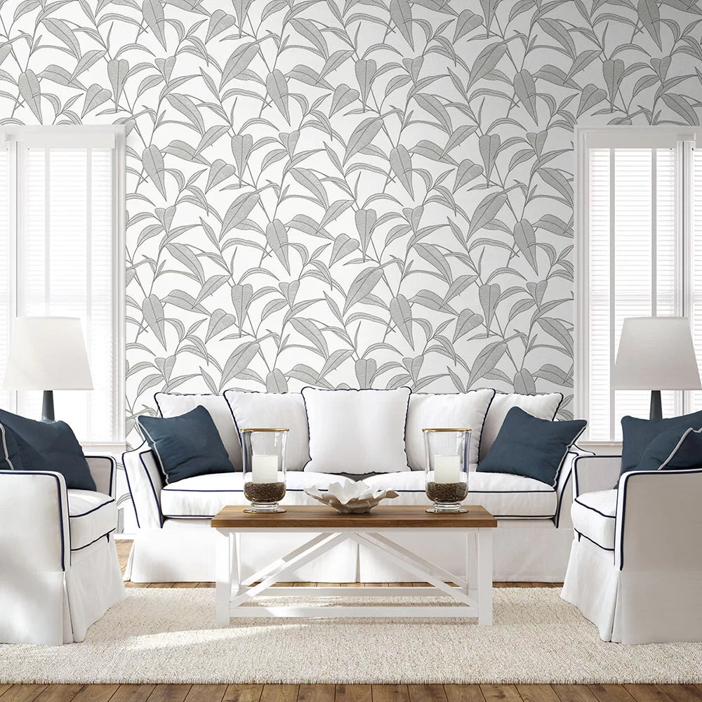 Pinstripe Leaf Trail Peel & Stick Wallpaper