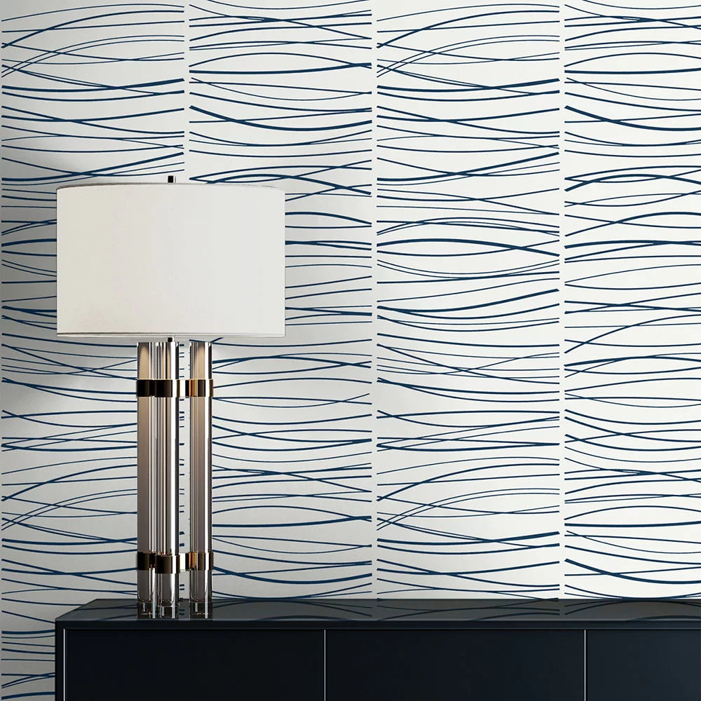 Wave Lines Peel & Stick Wallpaper
