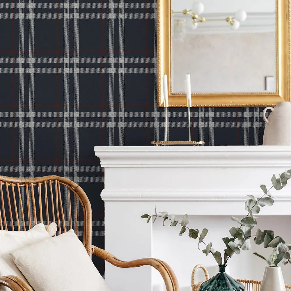 Calverlay Plaid Peel & Stick Wallpaper