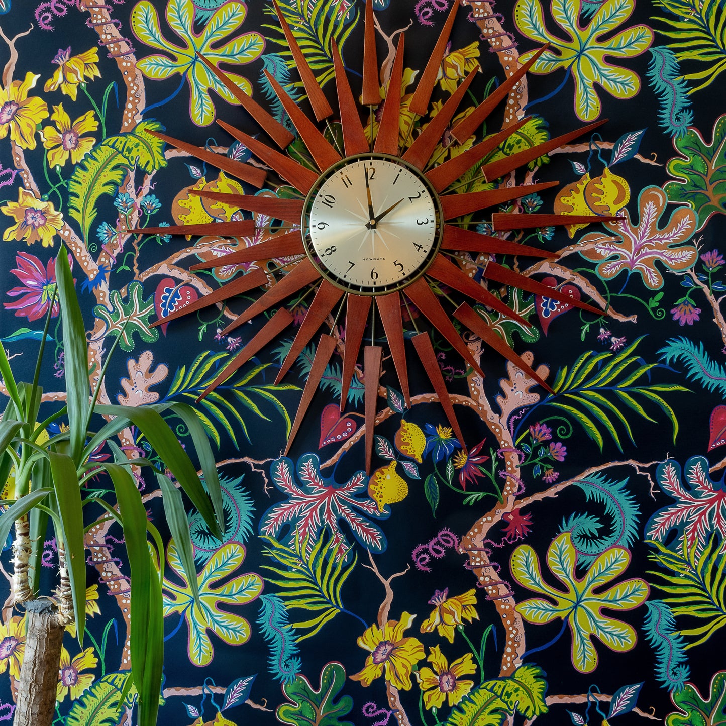 Ophelia French-Navy Fabric with Recycled Eco-Velvet - Blue - Wear The Walls