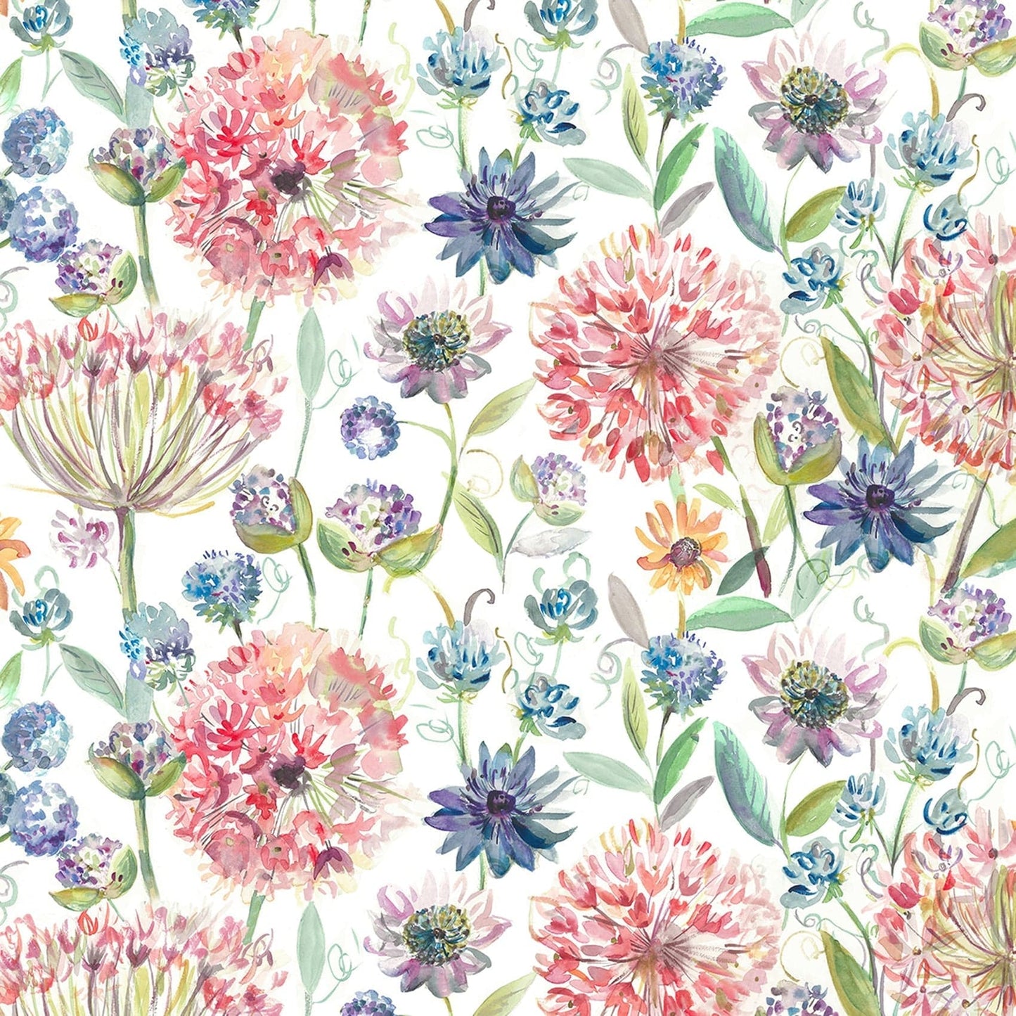 Pom Pom Floral Summer Fabric