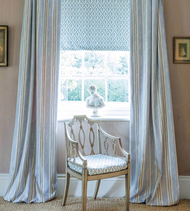 Painter's Stripe Fabric - Blue - BGF060202 - Barneby Gates