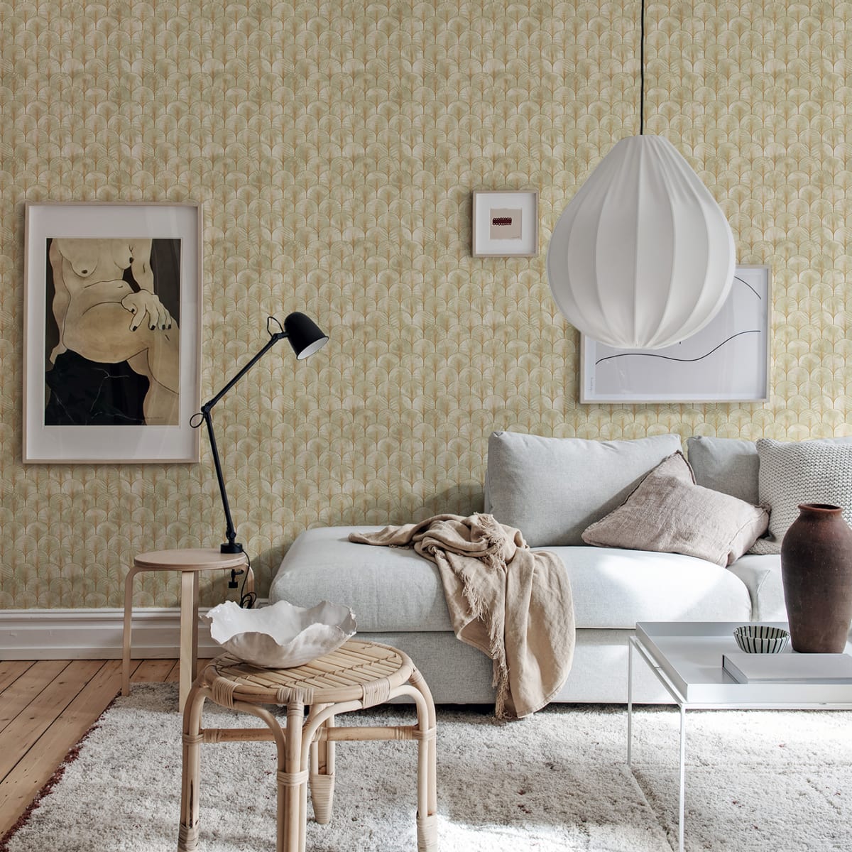 Art Deco Palms Wallpaper