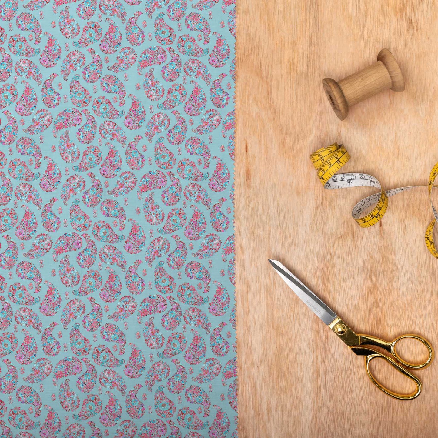 Rafiya Ruby Kingfisher Lomond Pima Lawn Cotton - Dress Fabric