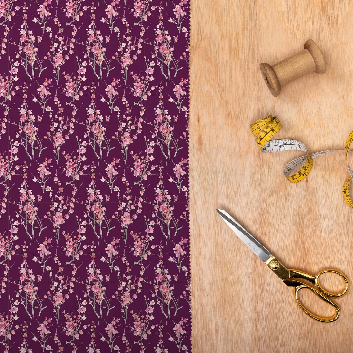 Seville Blossom Mulberry Lomond Pima Lawn Cotton - Dress Fabric