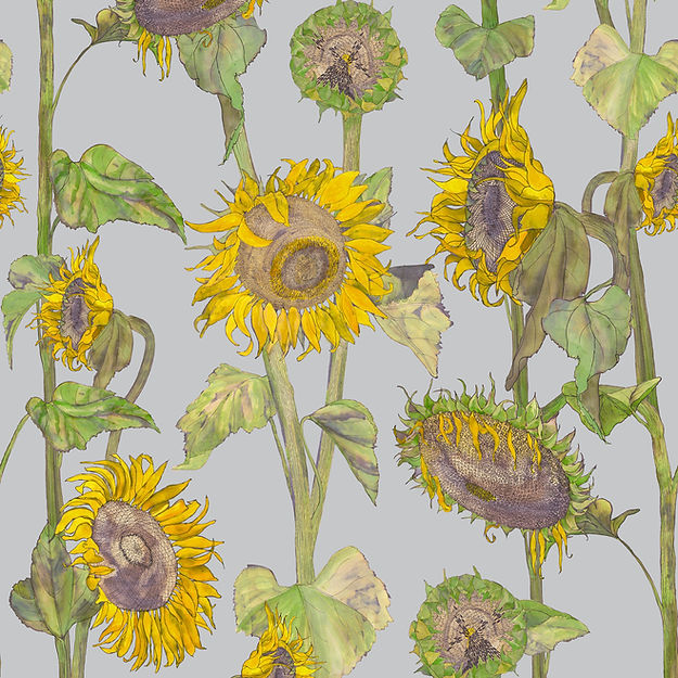 Sunflower Interior Fabric - Cream - Petronella Hall