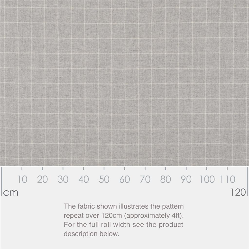 Stirling Lovat Wool Check Fabric - Gray - Jim Lawrence