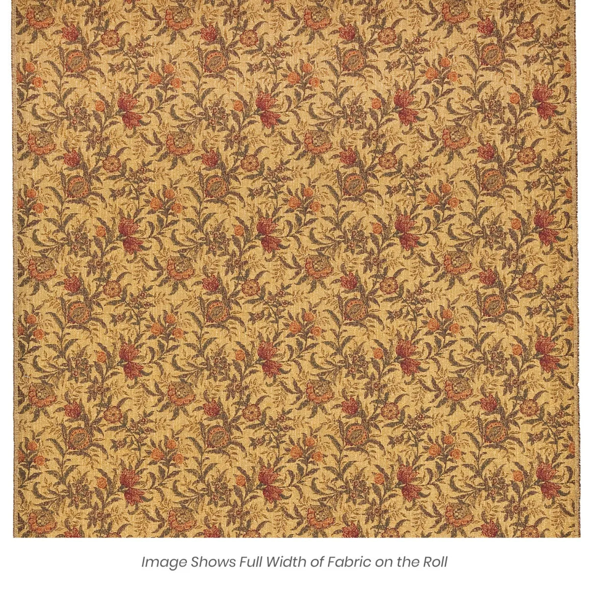 Morris Pomegranate Tapestry Fabric - Gold