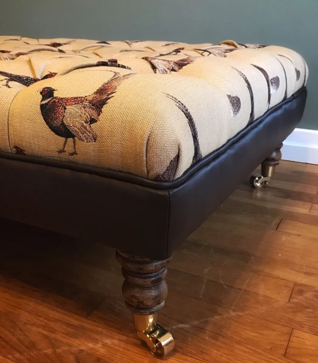 Country Pheasants Room Tapestry Fabric - Sand