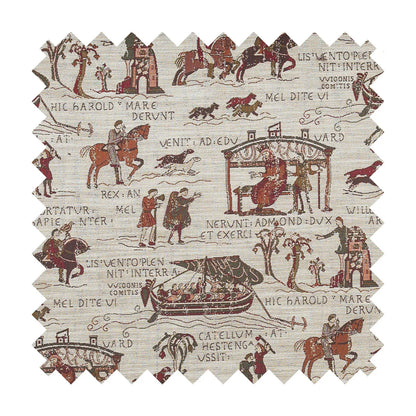 Bayeux Tapestry Fabric - Gray