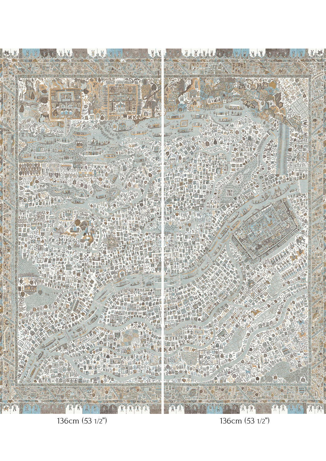 The Map Maxi Wallpaper - Aqua Vita
