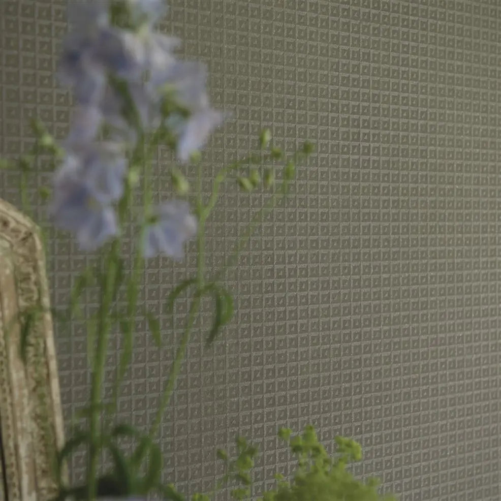 Vever Wallpaper - Graphite - P598/03 - Designers Guild