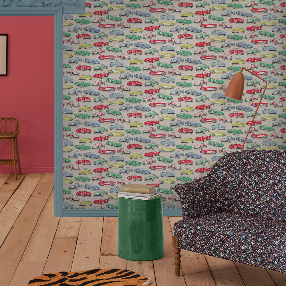 Vintage Cars Wallpaper - Multi - 125535 - Cath Kidston