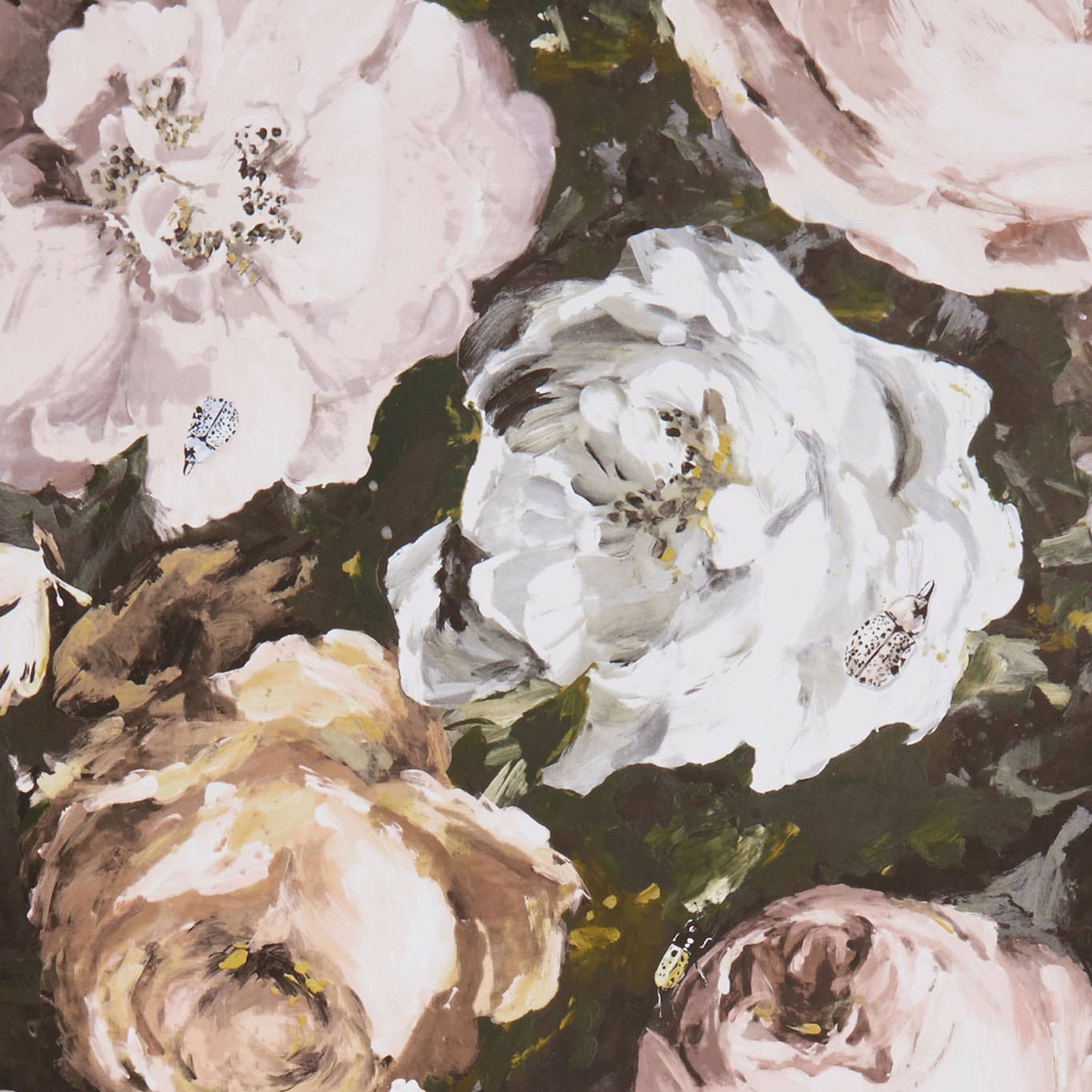 Floretta Wallpaper - Blush/Charcoal - W0090/02
