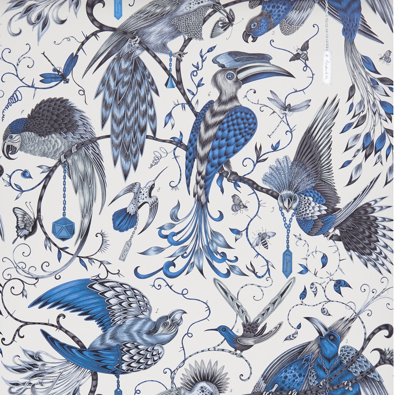 Audubon Wallpaper - Blue - W0099/01