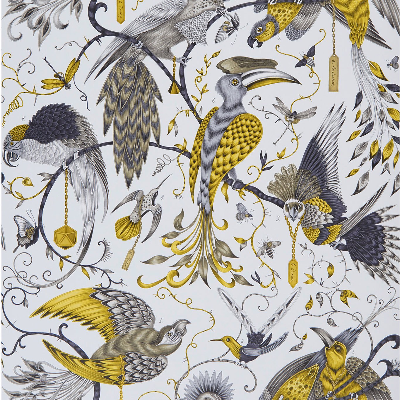 Audubon Wallpaper - Gold - W0099/02