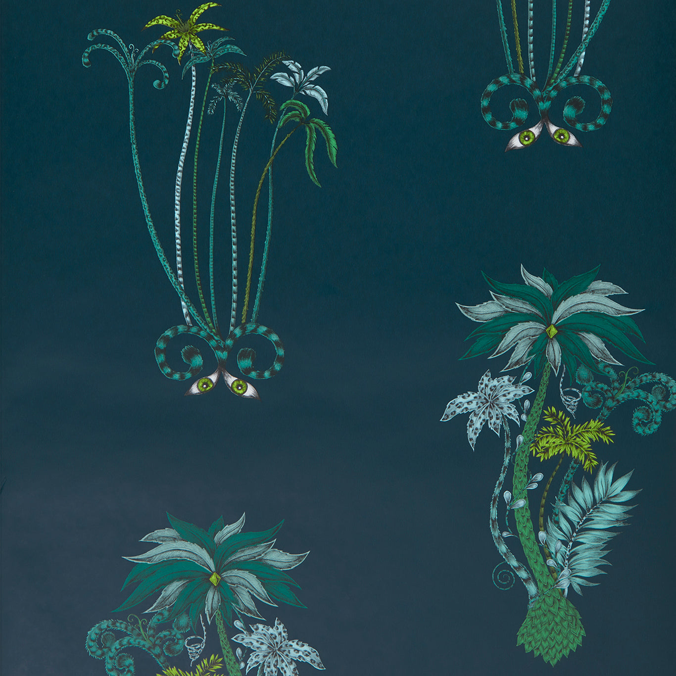 Jungle Palms Wallpaper - Navy - W0101/03