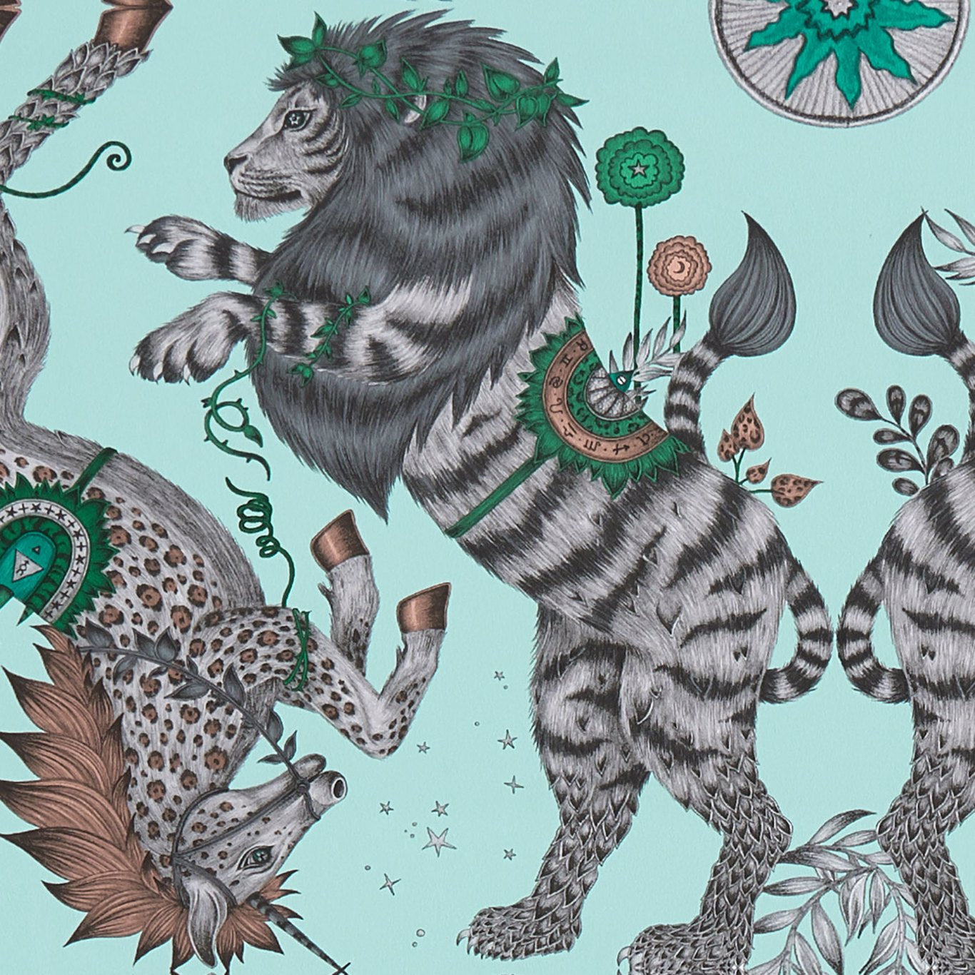 Caspian Wallpaper - Aqua - W0113/01