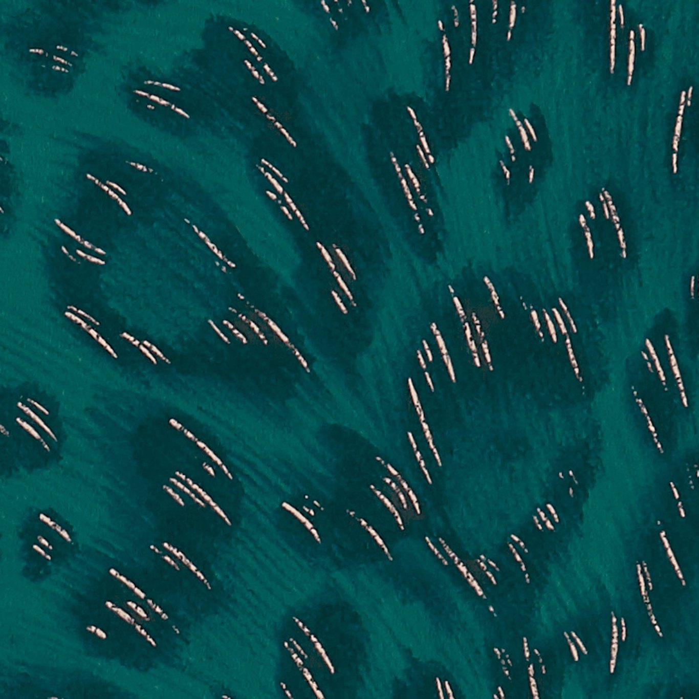 Felis Wallpaper - Teal/Rose Gold - W0115/11