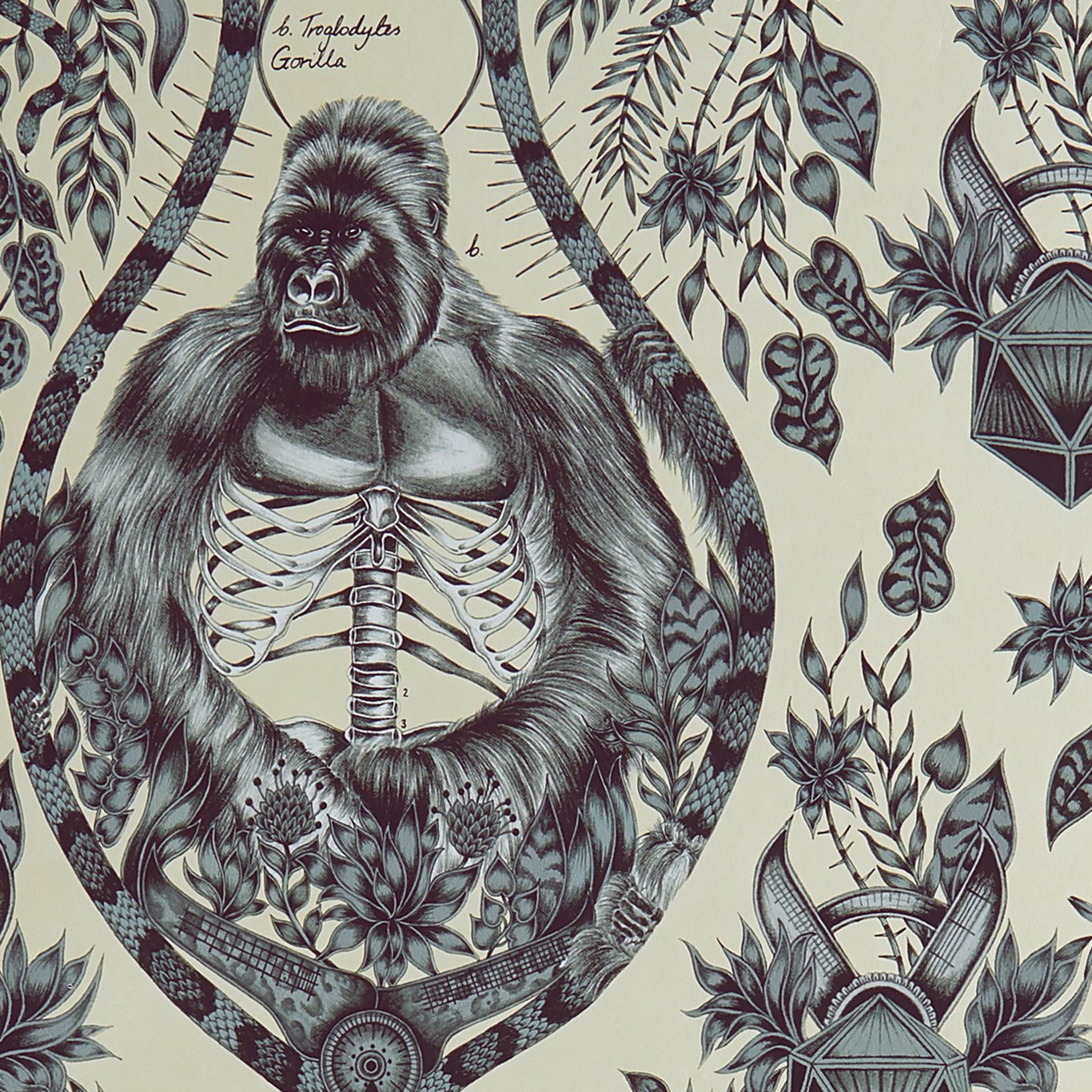 Silverback Wallpaper - Gold - W0120/02
