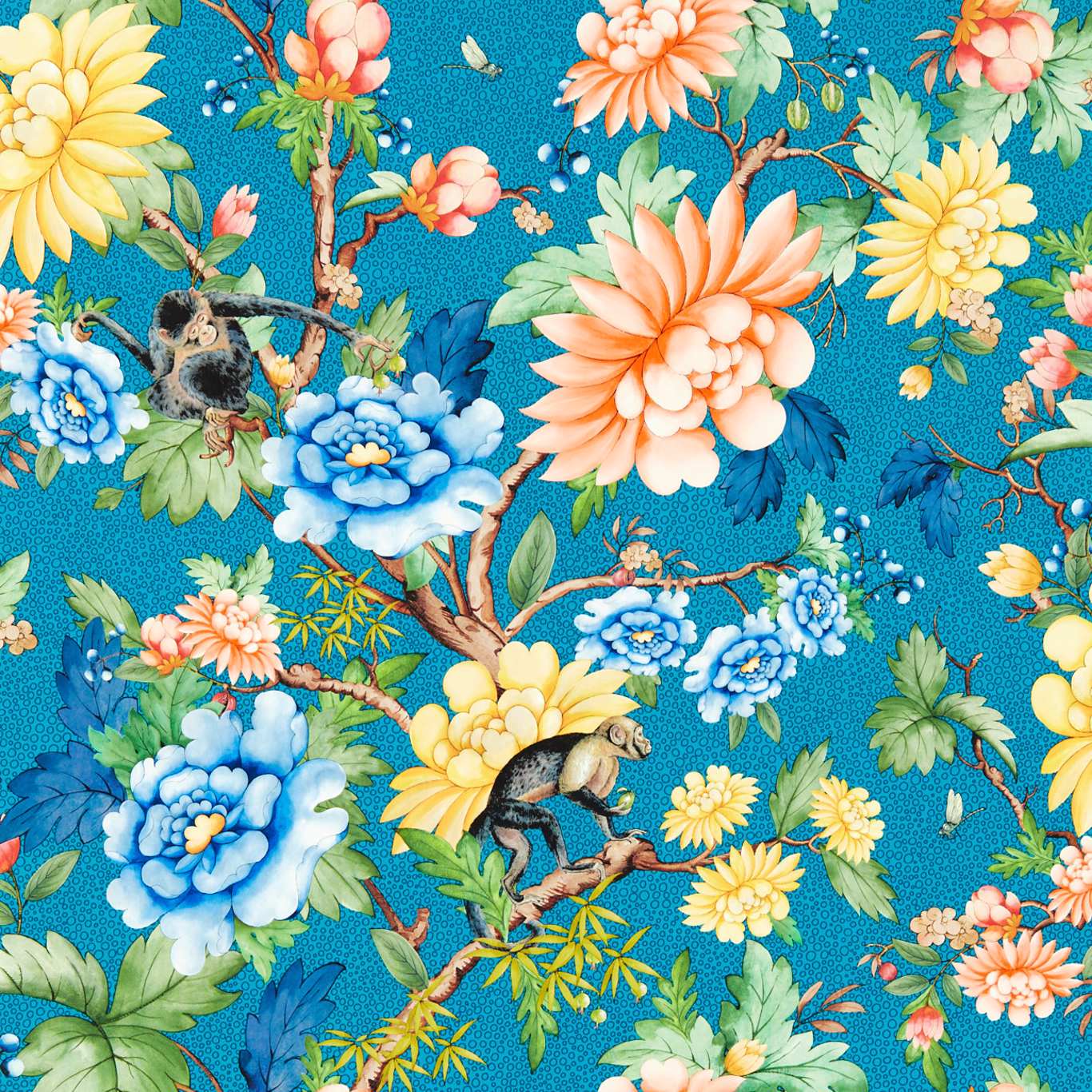 Sapphire Garden Wallpaper - Sapphire - W0133/03