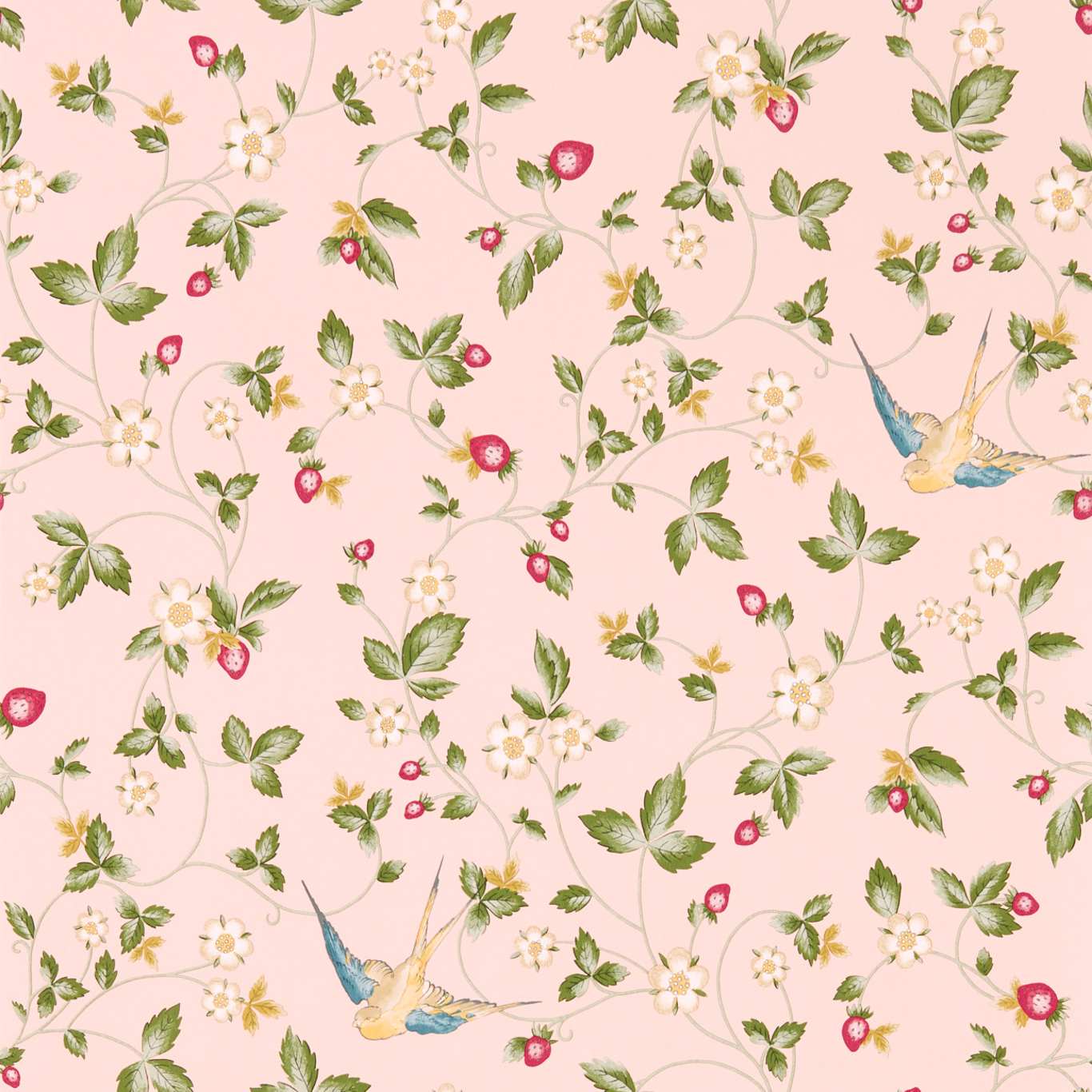 Wild Strawberry Wallpaper - Blush - W0135/01