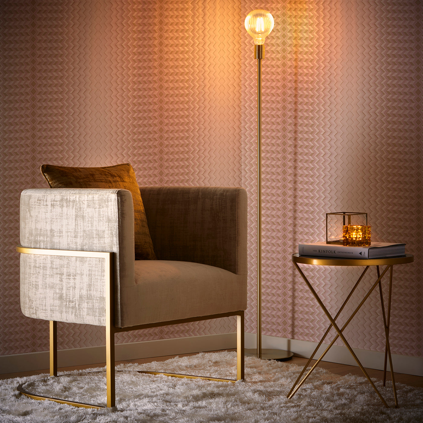 Fragment Wallpaper - Blush/Gold - W0150/01