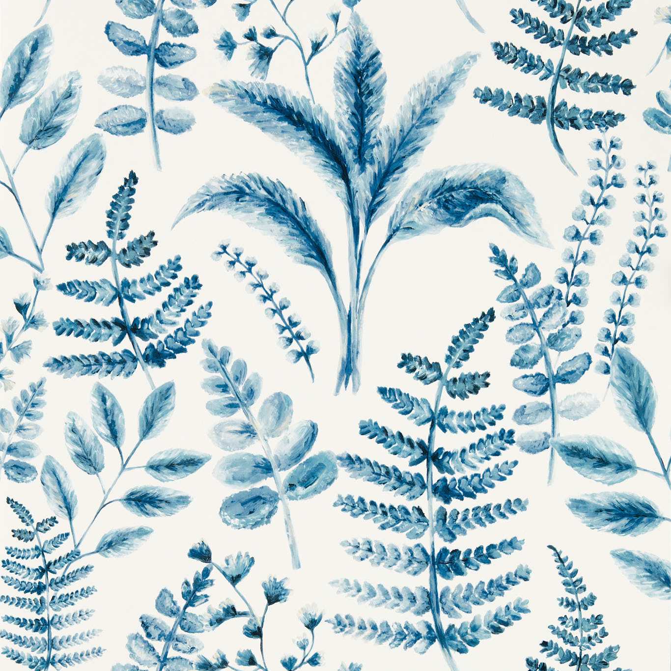 Bracken Wallpaper - Denim - W0156/01