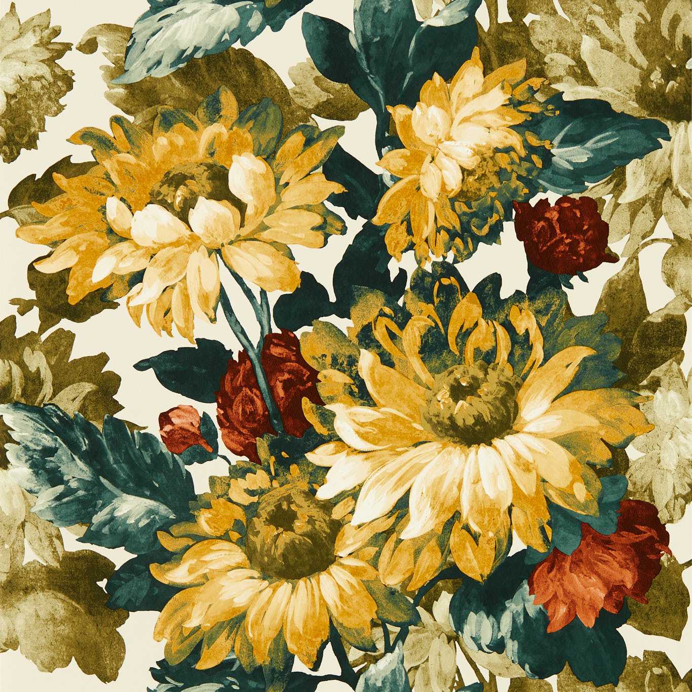 Sunforest Wallpaper - Olive/Russet - W0162/03