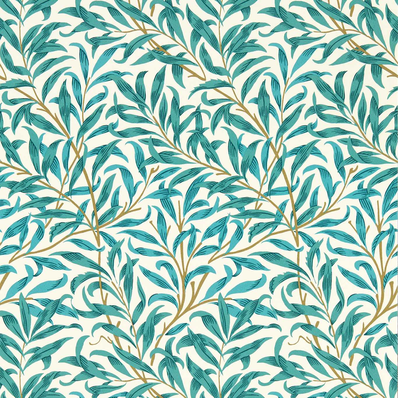 Willow Boughs Wallpaper - Teal - W0172/05
