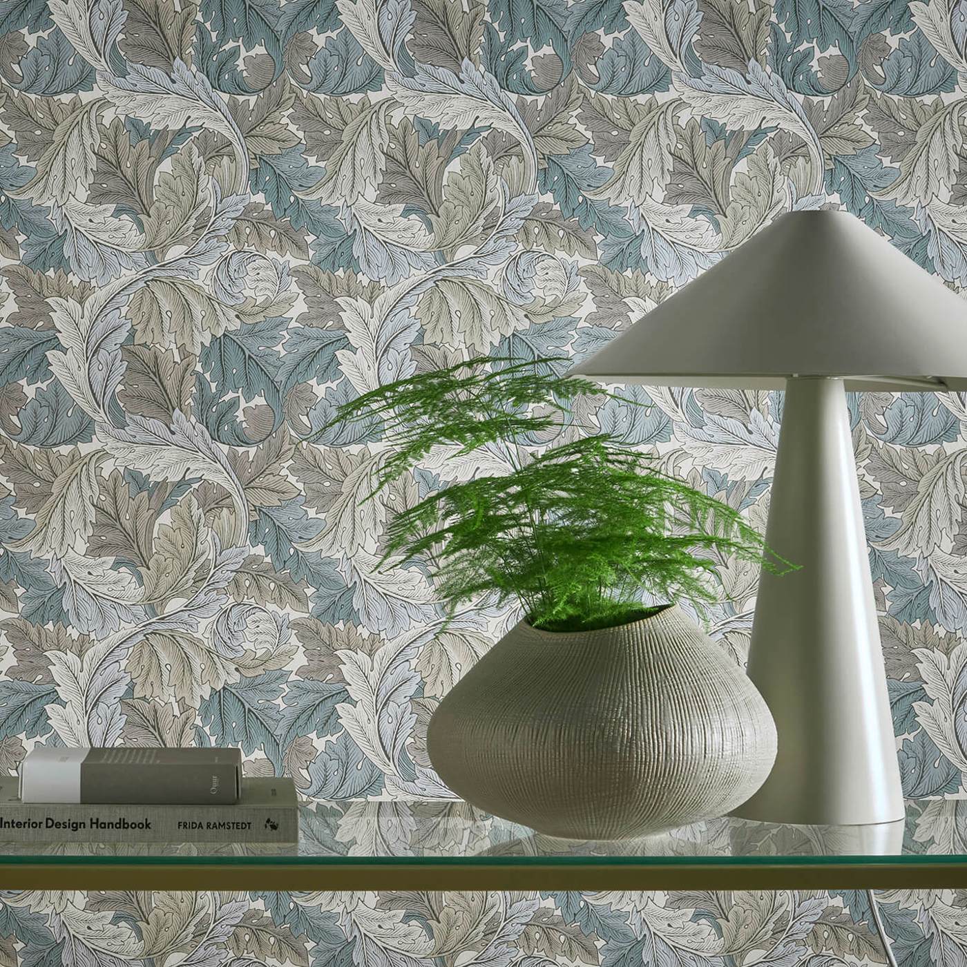 Acanthus Wallpaper - Sage - W0175/01