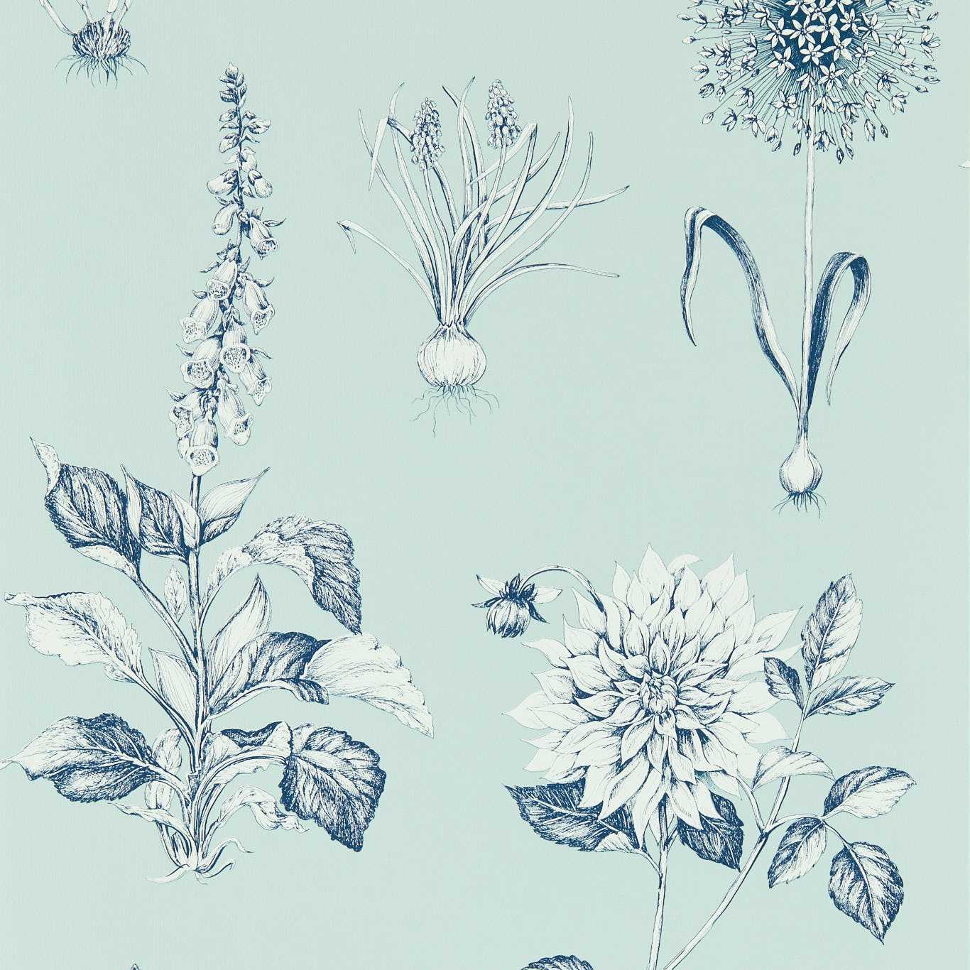 Roseraie Wallpaper - Seaglass - W0197/04