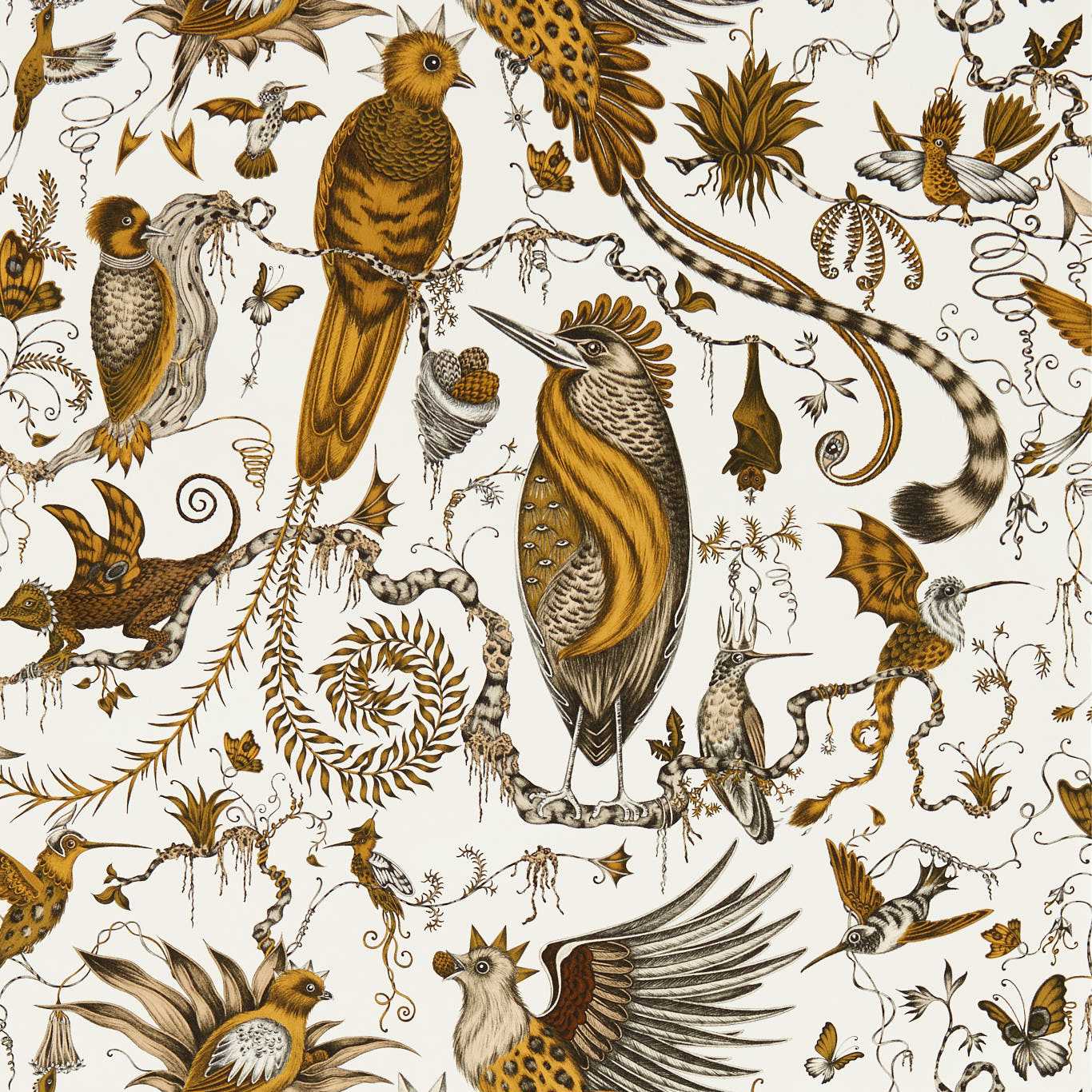 Quetzal Wallpaper - Gold - W0217/02