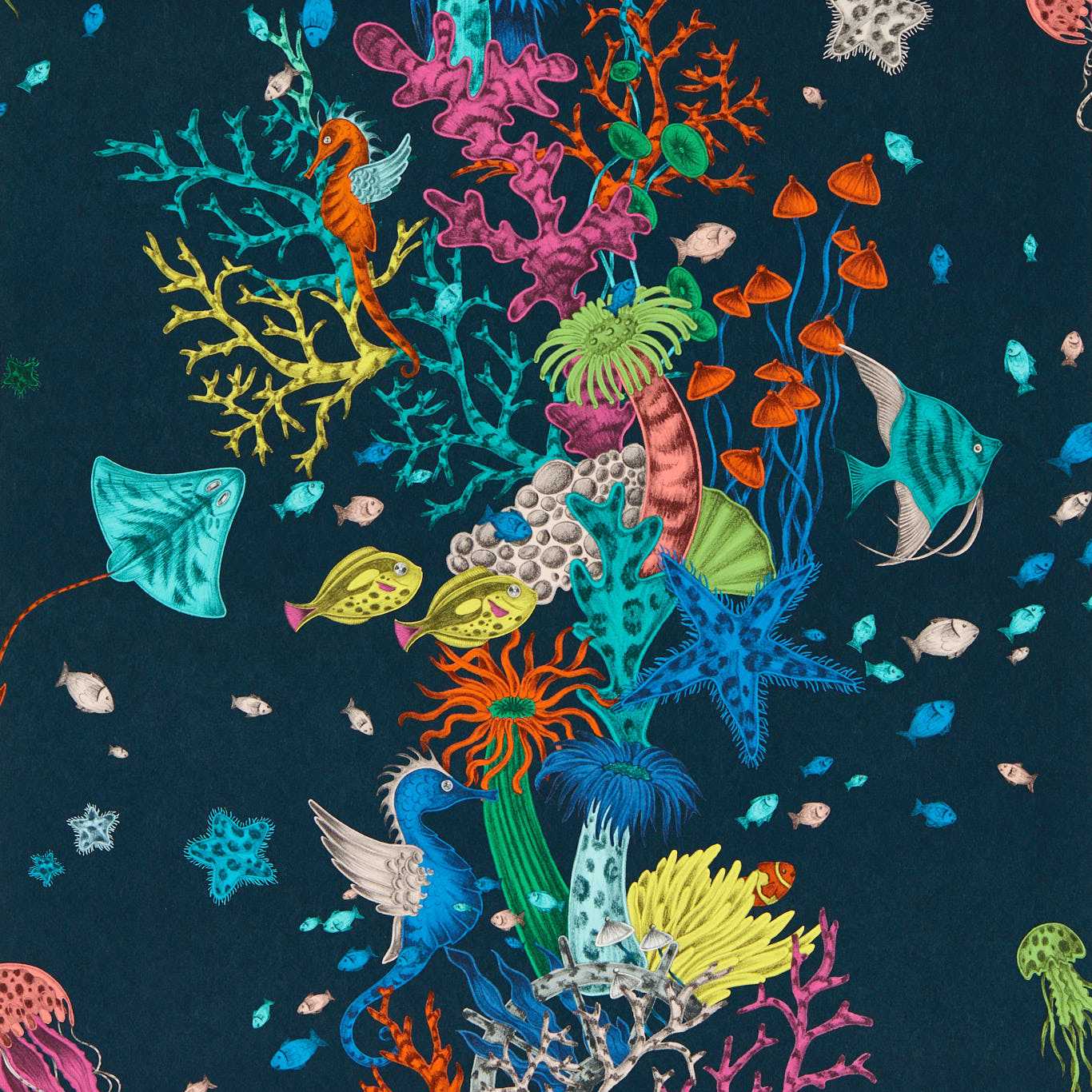 Seaforest Wallpaper - Navy - W0218/04